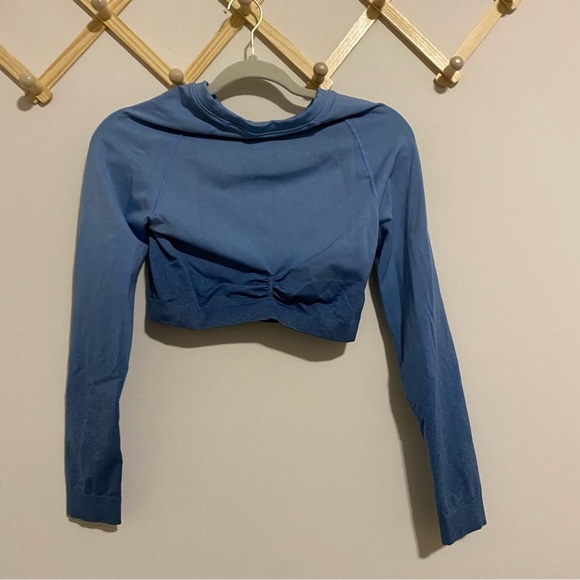 Gymshark Blue Ombré Long Sleeve Workout Top - Picture 6 of 7
